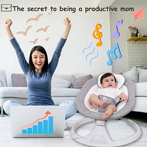 Bellababy Bluetooth Baby Swing for Infants, Compact & Portable