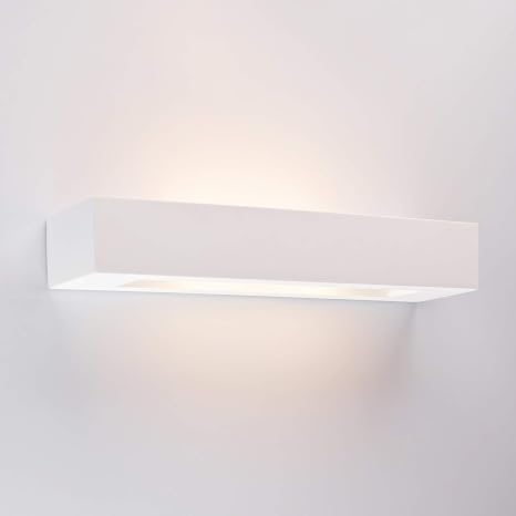 Innenleuchte Wandleuchte Wandlampe Aus Gips Largo Weiss Inkl 1 X