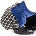 Baby Car Seat Cover for Boys – Carseat Canopy – Gray and Woodland White Deer Head with Blue Minky – Can Be Used As Nursing Cover, Blanket and Changing Pad