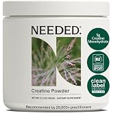Needed.&reg; Creatine Monohydrate Powder for Women, 30 Scoops, Unflavored | 5g Micronized Creatine Nutritional Supplement, High-Purity, Easy-to-Mix Powder, Third-party Tested, Formulated by Experts