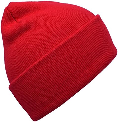 DIDKU Red Knit Cap Beanie Cap Cover Red Knit Beanie Winter Caps Winter Hats Red