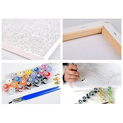 Adarl Framed DIY Oil Painting Paint by Number Kit Image Drawing On Canvas by Hand Coloring Arts Crafts & Sewing New (Waterfall)
