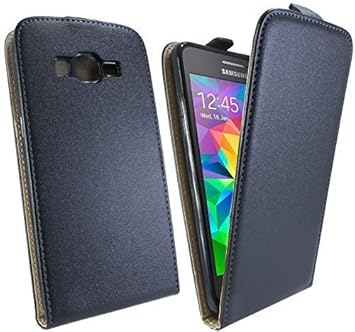 ENERGMiX Klapptasche Schutztasche für Samsung Galaxy Grand Prime (G530H) in Schwarz Tasche Hülle