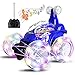 UTTORA RC Stunt Car Invincible Tornado Twister Remote Control Truck, 360° Spinning & Flips with Color Flash & Music for Kid Toy, Blue