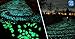 Opps 100 Pcs Glow in the Dark Garden Pebbles for Walkways and Decor in Green