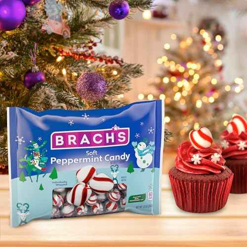 BRACH’S HOLIDAY SOFT PEPPERMINT CANDY, 10OZ