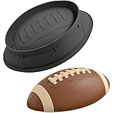 Football Cake Pan, DIY 3D Silicone Football Shaped Mold for Baking Candy Chocolate Fondant Cake Molds (Black)