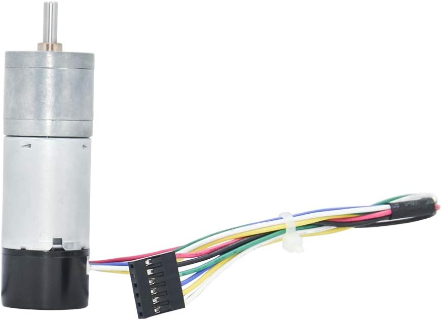 Azssmuk Metal Gearmotor DC 24V 35RPM with Encoder for Robotics,RC Car Model,Custom Servo, Arduino and 3D Printers,DIY Engine Toy