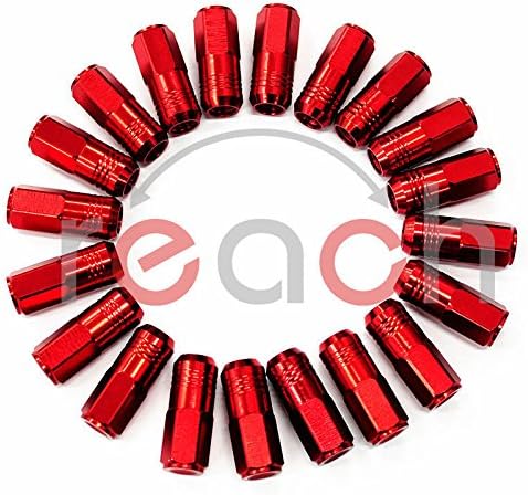 AutoPart 20PCS Universal Racing Wheel Lug Nuts Screw Kit 12 x 1.5mm Red