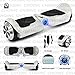 CHO Electric Self Balancing Dual Motors Scooter Hoverboard with Built-in Speaker and LED Lights - UL2272 Certified (4.5 Inch White)