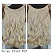 Invisible Wire Hair Extensions Pieces Secret Curly Wavy Hair Extension Synthetic Adjustable Headband for Women Hairpieces (20 Inch (Pack of 1), Beige Blonde)