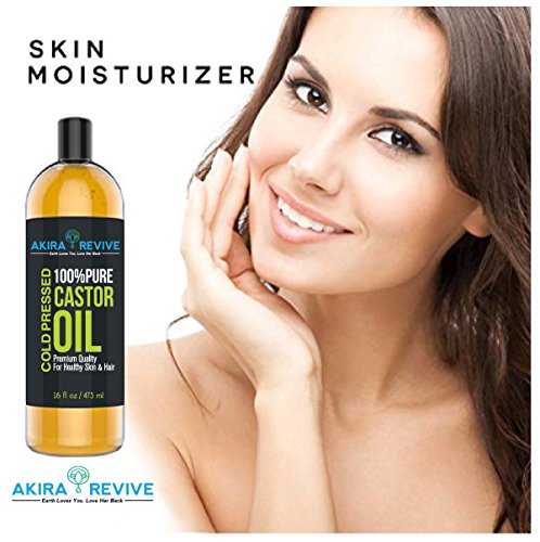 Akira Revive Castor Oil Cold Pressed - 100% Pure Castor Oil For Hair Growth & Loss, Face & Skin Moisturizer, Thicker Eyebrows And Eyelash Treatment. Strengthen Nails. Use before Curling Iron.16 oz. - Thumbnail 2