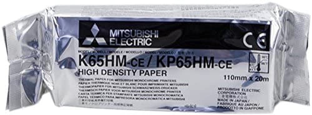 Mitsubishi K65HM P66 Thermal Paper Roll 110 mm x 21 m