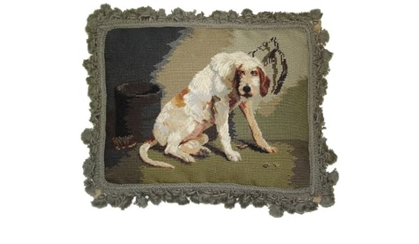 Amazon Com Deluxe Pillows Guilty Dog 14 X 18 In Needlepoint