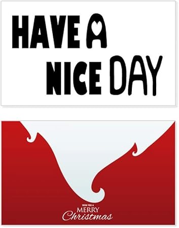 Amazon 英語の格言デザイン ナイスデイ ホリデー メリークリスマス おめでとうカード クリスマスレター メッセージ グリーティングカード 文房具 オフィス用品