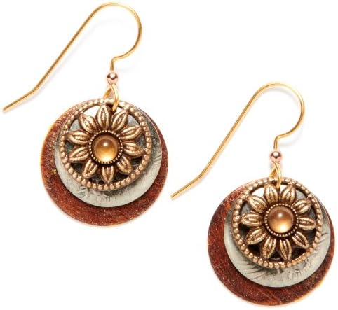 Silver Forest Three Layer Flower Drop Earrings One Size