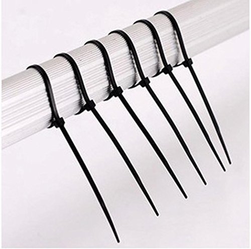 8'' Locking Nylon Zip Ties Plastic Cable Ties Zip Wire Black Cord Wrap (Pack of 100) Vibola (2.5200mm(100PCS))