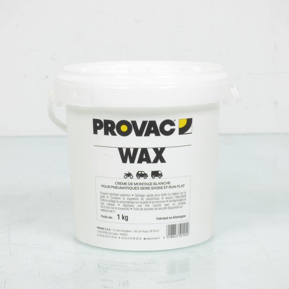 Provac - Tyre Fitting Cream, 1 kg, White, For Cars, Motorbikes, Bicycles and Quad Bikes