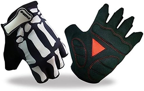 Spoz Cycling Unisex Half-finger Gel Gloves Skeleton L-X-115 L