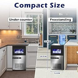 Commercial Ice Maker, 100LBS/24H Under Counter Ice