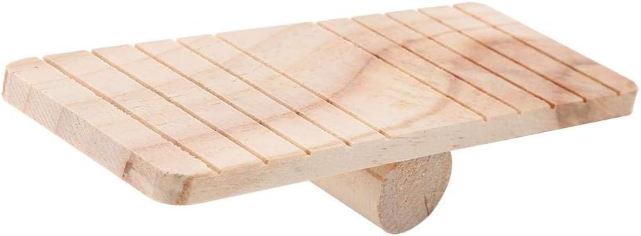 FTVOGUE Wood Seesaw for Hamster Pet Rat Mouse Small Animal Play House Cage Chew Toy - Image 5