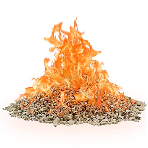 Grisun Ceramic Vermiculite Granules, Use in Indoor, Gas Inserts, Vented, Electric, or Outdoor Fireplaces Fire Pits, Realistic Clean Burning Accessories - Thumbnail 2