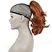 Lydell 12″ Dual Use Straight Curly Styled Clip In Claw Ponytail Hair Extension Synthetic Hairpiece 125g with a jaw/claw clip (#130A Fox Red)thumb 1
