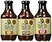 G Hughes Sugar Free, BBQ Sauce Variety Pack - Maple Brown, Honey, & Hickory, Gluten Free Barbecue Sauces, Sugar Free BBQ Sauces, Low Carb Barbecue Sauces - 18 Oz (3-Pack)