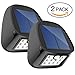 Aptoyu Solar Motion Sensor Lights 10 LED Outdoor Waterproof Wall Light Wireless Security Night Light with 3 Modes for Driveway Garden Back Door Step Stair Fence Deck Yard Patio, Pack of 2