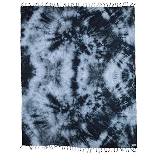 Black Acid Wash Extra Large (XL) Beach Towel Blanket Tapestry Wall Hanging - 100% Turkish Cotton by Sand Cloud - As Seen on Shark Tank
