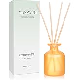 YISOWUH Reed Diffuser - Citrus 3.38oz (100ml) 1 Pack Essential Oil Reed Diffuser Set with 8 Sticks, Long Lasting Fragrance fo