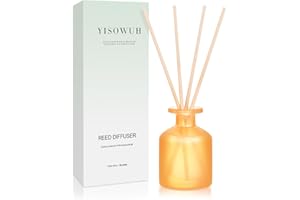 YISOWUH Reed Diffuser - Citrus 3.38oz (100ml) 1 Pack Essential Oil Reed Diffuser Set with 8 Sticks, Long Lasting Fragrance for Home, Bathroom, Bedroom, Room, Decor