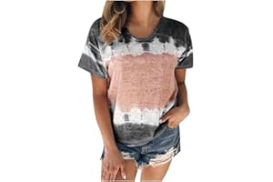 FLOLEO Womens Tops Dressy Casual Boho Floral Top Summer Short Sleeve Vintage Blouse Pleated V Neck Button up Tops Tee Shirts