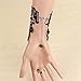 LEFINIS Bridal Black Flower Gothic Victorian Lace Vampire Vintage Women Handmade Bridal Bracelet Ring Set