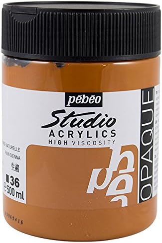 Studio Acrylics 500ml Acrylic Paint, Raw Sienna
