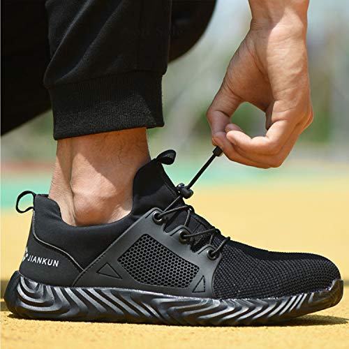 SUDEX Steel Toe Work Shoes Safety Shoes Men Women, Indestructible Shoes Lightweight Breathable Puncture Proof Working Shoes for Construction - Thumbnail 6
