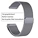 hooroor Compatible Bands Replacement for Fitbit Versa Smart Watch Women Men Small Large, Milanese Loop Stainless Steel Metal Sport Bracelet Strap Magnet Lock Wristbands (Graphite, Large)