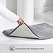 Genteele Memory Foam Bath Mat Non Slip Absorbent Super Cozy Velvet Bathroom Rug Carpet (20 inches X 32 inches, Grey)