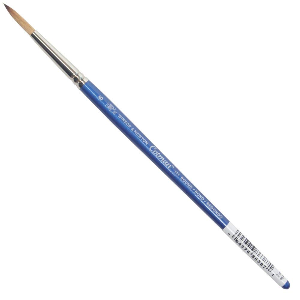 Winsor & Newton Brush, Wood, Transparent, No 6 -. 3.6 mm, round - brush, short handle