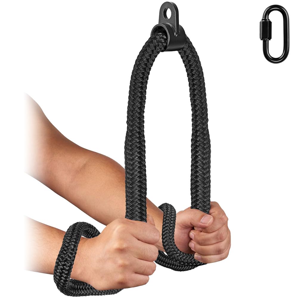 Kipika Tricep Rope 40 Inch - Heavy-Duty Nylon Gym Pull Down Rope for Cable Machine - Cable Machine Accessories for Home Gym - Cable Machine Attachments Pulley System