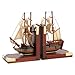 Gifts & Decor 57071810 Clipper at SEA BOOKENDS, Brown