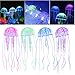 UEETEK 4pcs Artificial Jellyfish Aquarium Decorations Floating Jellyfish Ornament Fish Tank Decor Lifelike Fake Fish Aquarium Decor