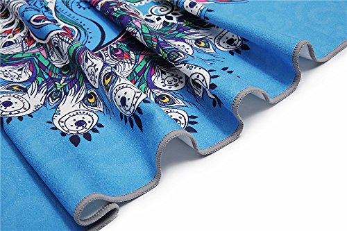 Fremous Yoga Towel Non Slip Yoga Mats with Corner Pocket Design(72"x25")- Skidless Microfiber Bikram Hot Yoga Towel - Perfect For Hot Yoga, Fitness, Pilates, Sport&Outdoors (Phoenix)