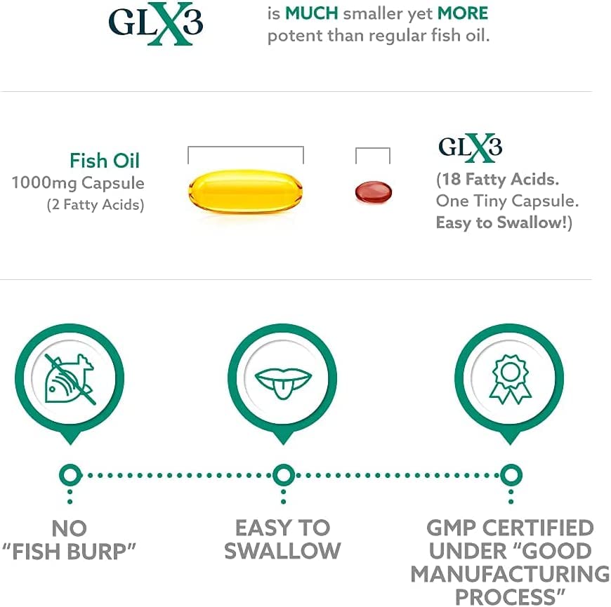Extra Strength Green Lipped Mussel Oil Capsules by GLX3 Natural No