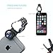 Hovinso Phone Camera Lens,15X Macro Lens Wide Angle Lens for iPhone Samsung,Most Smartphones Black