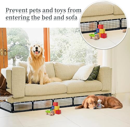 Ssumght Under Couch Blocker, Under Bed Blocker for Pets Toys Barrier,12 Pack Furniture Couch Guards Bumper for Stopping Cats Dogs from Getting Under Sofa Gap,37 * 17cm,Total Length 442cm