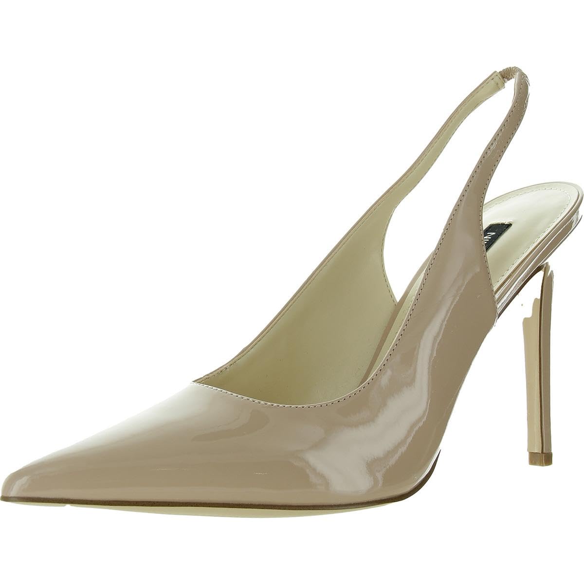 Nine West Women’s Feather Pump, Medium Natural Patent 101, 5.5