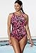 Aquabelle Women's Chlorine Resistant High-Neck Swimsuit