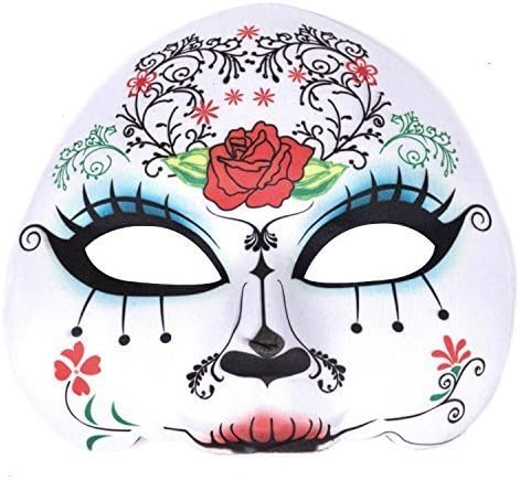 Women's Day Of The Dead Sugar Skull Mask - "Maria", Multi-coloured