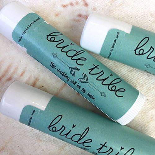 LuckTen Bridal Shower Lip Balm Favors โ Bride Tribe Favors Chapstick โ Bridesmaid Chapsticks โ Set of 10 Bachelorette Party Favors for Guests โ Moisturizing Lip Balm